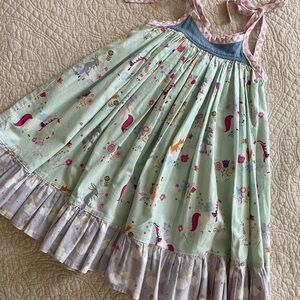 Whimsical Pastel Dress with Unicorn Print